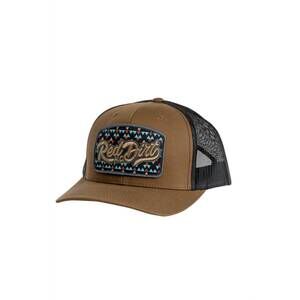 NEW RED DIRT HAT COMPANY men's gambler trucker snapback cap in coyote brown/blac